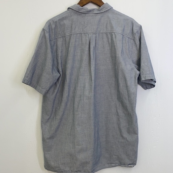 Vans - White & Navy Button Up Short Sleeve Shirt Size XL - Picture 12 of 13